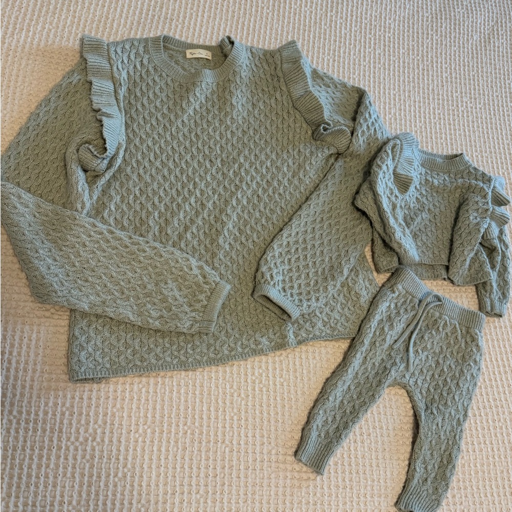 Rylee + Cru mama sweater and baby set